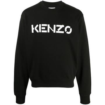 logo print crew neck sweatshirt