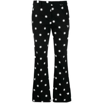 star print straight trousers