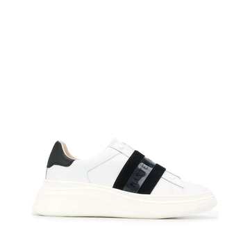 logo strap low-top sneakers