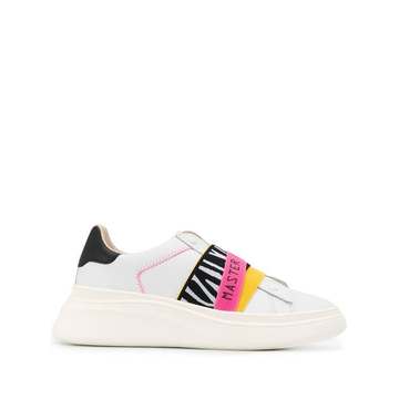 logo strap low-top sneakers