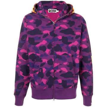 tiger camo full-zip hoodie