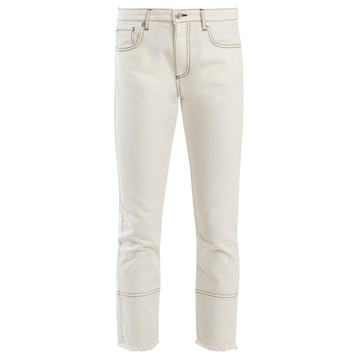 High-rise straight-leg cropped jeans