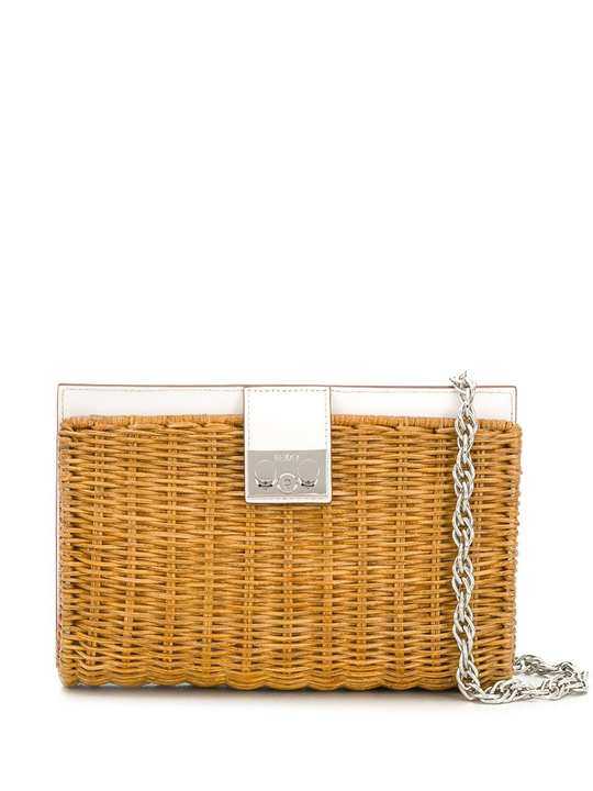 Half Wicker clutch shoulder bag展示图