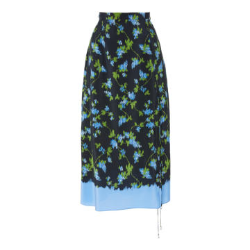 Felice Silk Floral Skirt