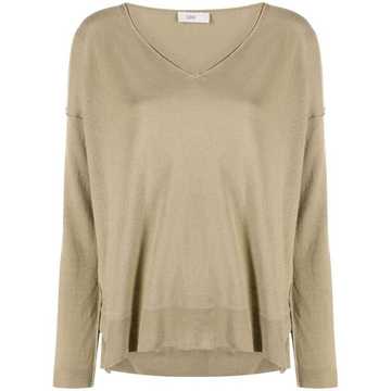 fine knit linen-blend top