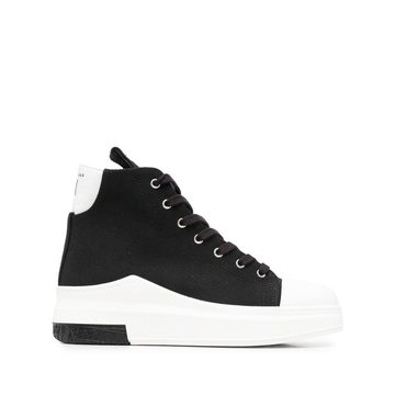 high-top lace-up trainers