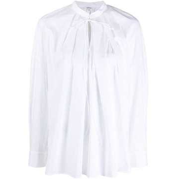 front pleated blouse