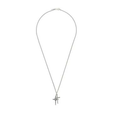 double cross charm necklace