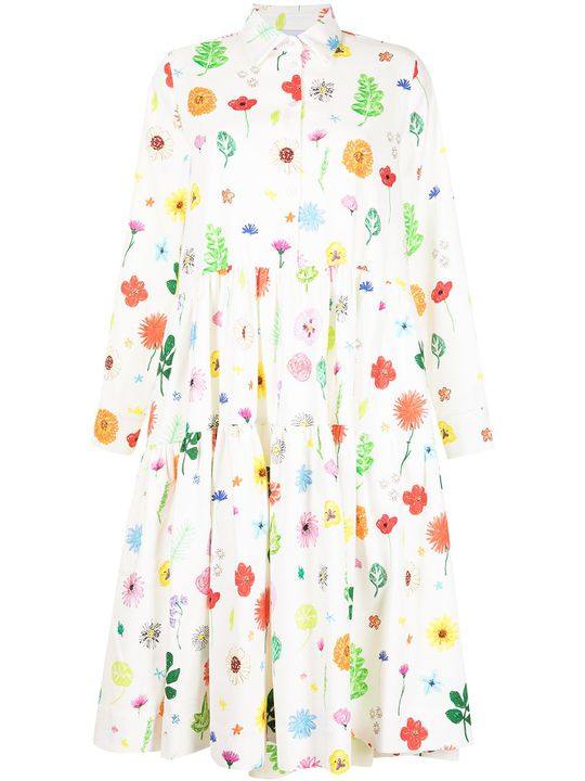 花卉伞形衬衫裙展示图