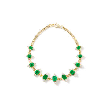 One of a Kind 18K Yellow Gold Toujours Emerald & Diamond Bracelet