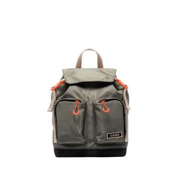 small logo-patch backpack