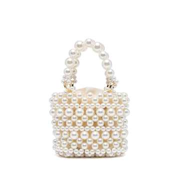 Perla faux-pearl bucket bag