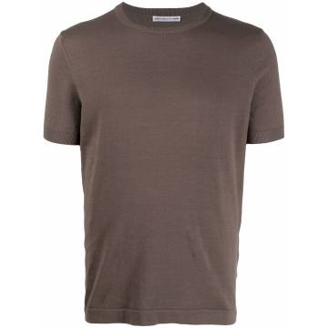 slim-fit solid-colour T-shirt