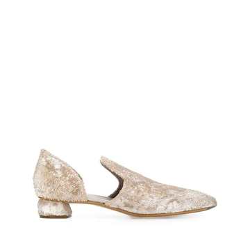 sheared 25mm pointed toe slippers