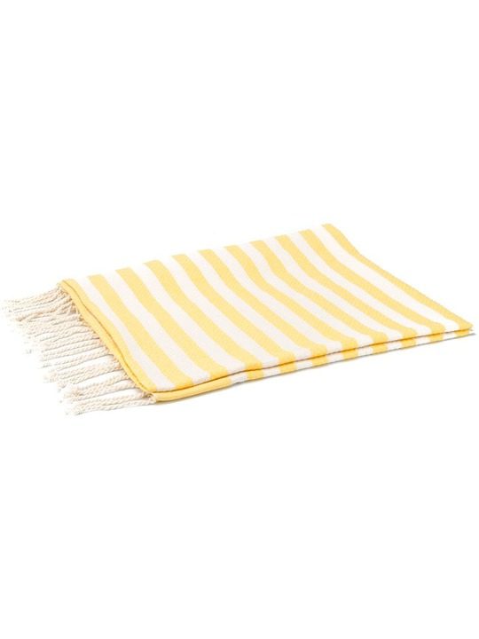 cotton striped fringed beach towel展示图