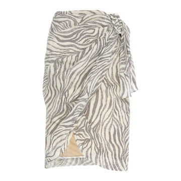 Polly Zebra Silk Skirt