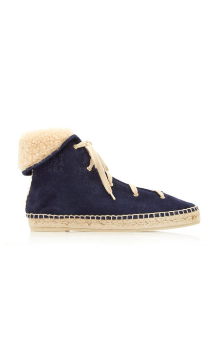 Shearling Trim Espadrille Boots展示图