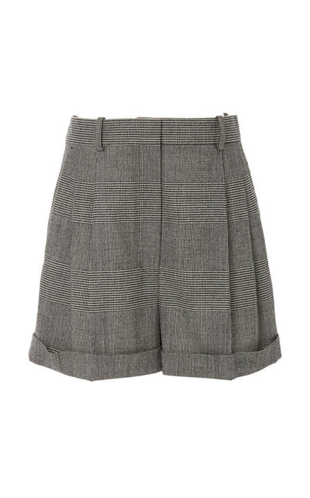 Chaz Wool-Blend High-Rise Shorts展示图