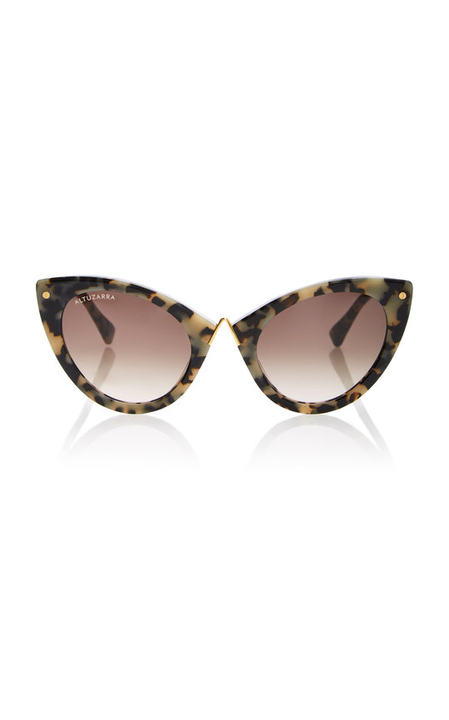 Tortoiseshell Acetate Cat-Eye Sunglasses展示图