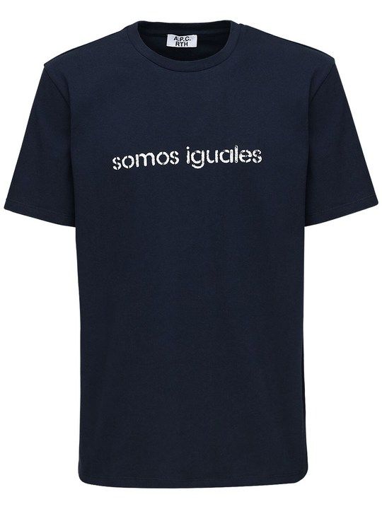 “SOMOS IGUALES”印花纯棉T恤展示图