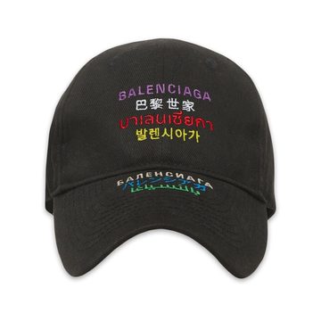 multi-language logo hat