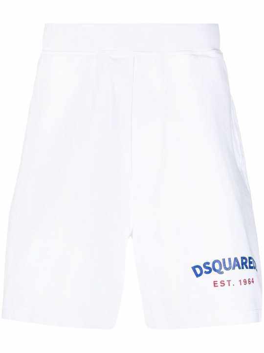 logo-print cotton shorts展示图