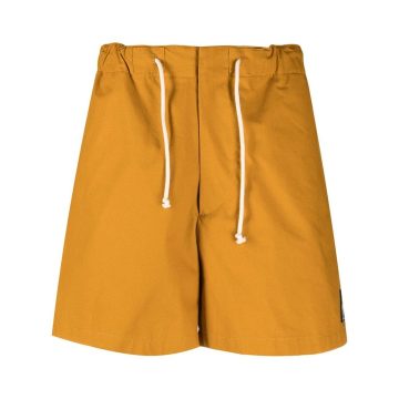 embroidered-design drawstring shorts