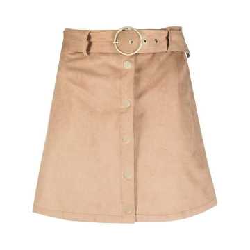 faux-suede mini skirt