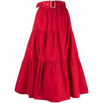 gathered A-line skirt