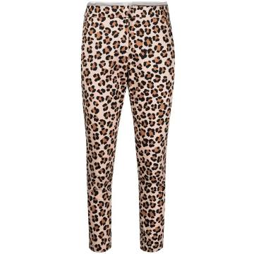 leopard-print cropped trousers