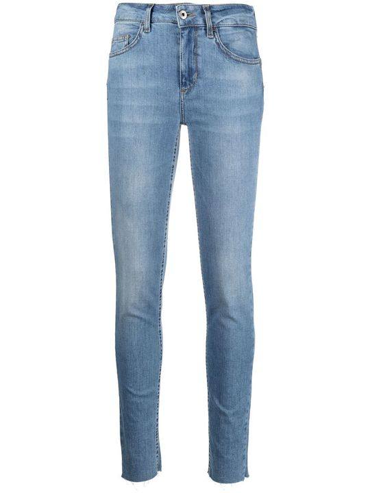 whiskered thigh skinny jeans展示图