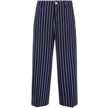cropped striped trousers