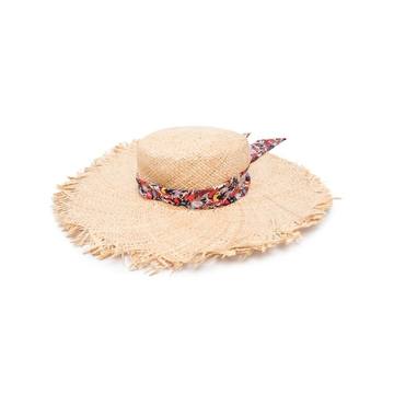 interwoven raffia sun hat