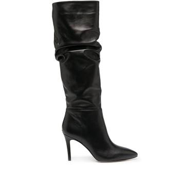 ruched 95mm leather boots