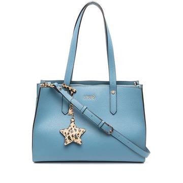 star-charm pebbled tote bag