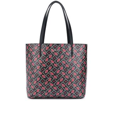 logo-print tote bag