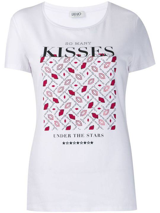 Kisses-print T-shirt展示图