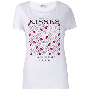 Kisses-print T-shirt