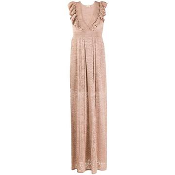 metallic sheen knitted dress