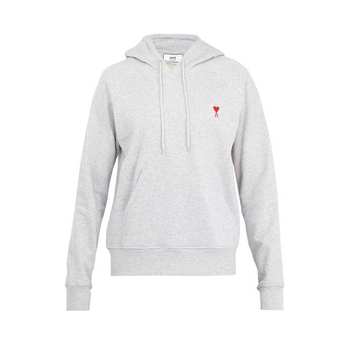 Logo-embroidered hooded cotton sweatshirt