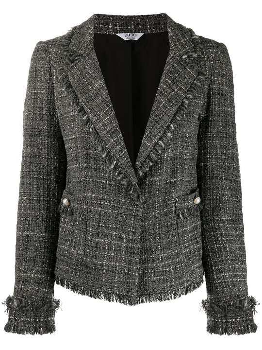 single-breasted tweed jacket展示图