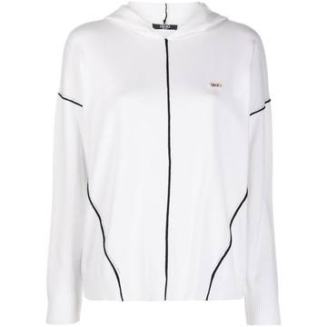 panelled lightweight hoodie