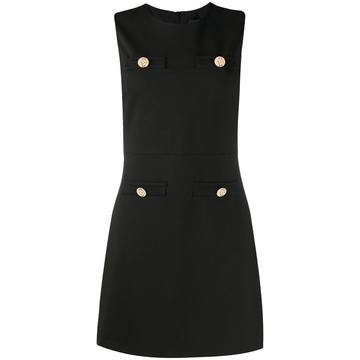 decorative button-detail shift dress