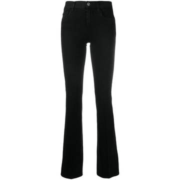 slim-fit flared trousers