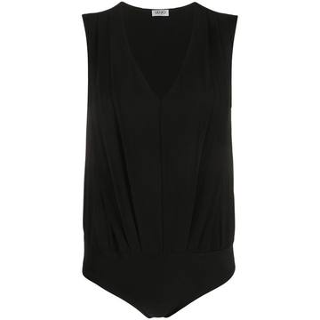 V-neck blouse bodysuit