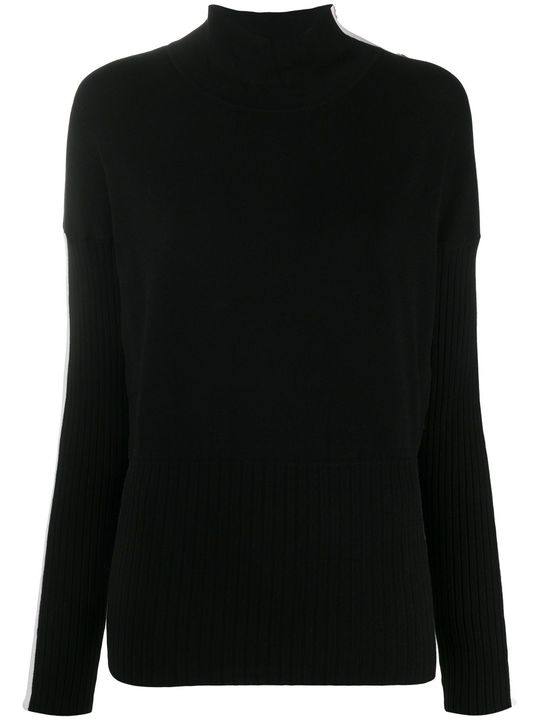 two-tone mock neck jumper展示图