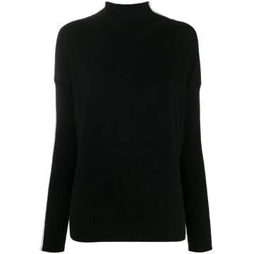 two-tone mock neck jumper