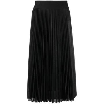 pleated midi skirt