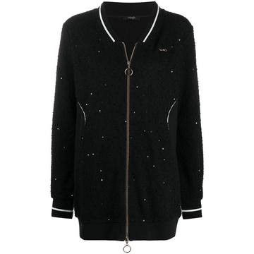 towelling bomber jacket