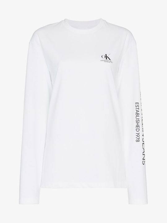 ok logo print long sleeve t-shirt展示图